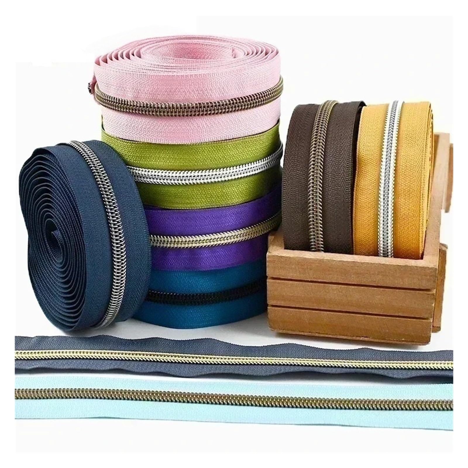10–50 Meter 5# Nylon-Reißverschlussbänder for Taschen, Kleidung, Kunststoff-Reißverschlüsse, Meterware, Verschlüsse, Reißverschluss-Reparatur-Set, DIY-Nähzubehör(KY377-M769,50M)