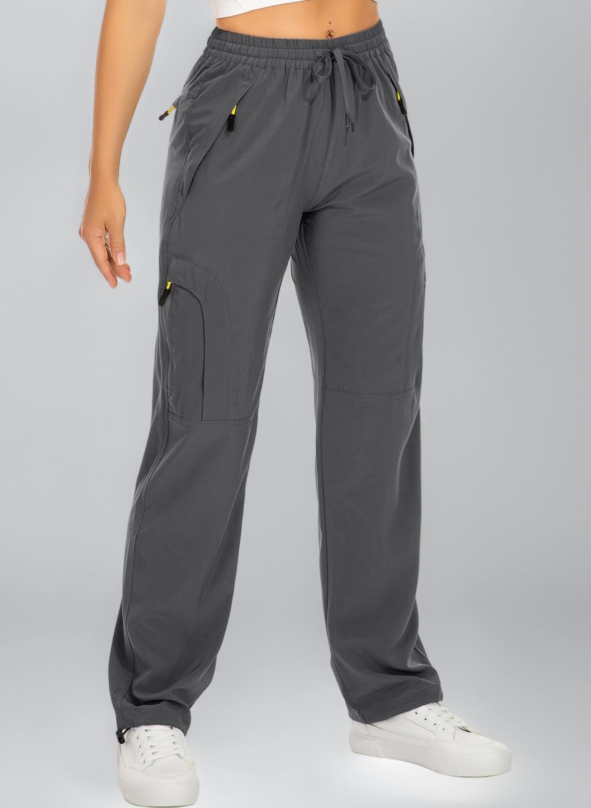 Women's Walking Cargo Trousers Lightweight Quick Dry UPF 50 Hiking Pants for Safari Travel Work Casual Golf Zip Pockets