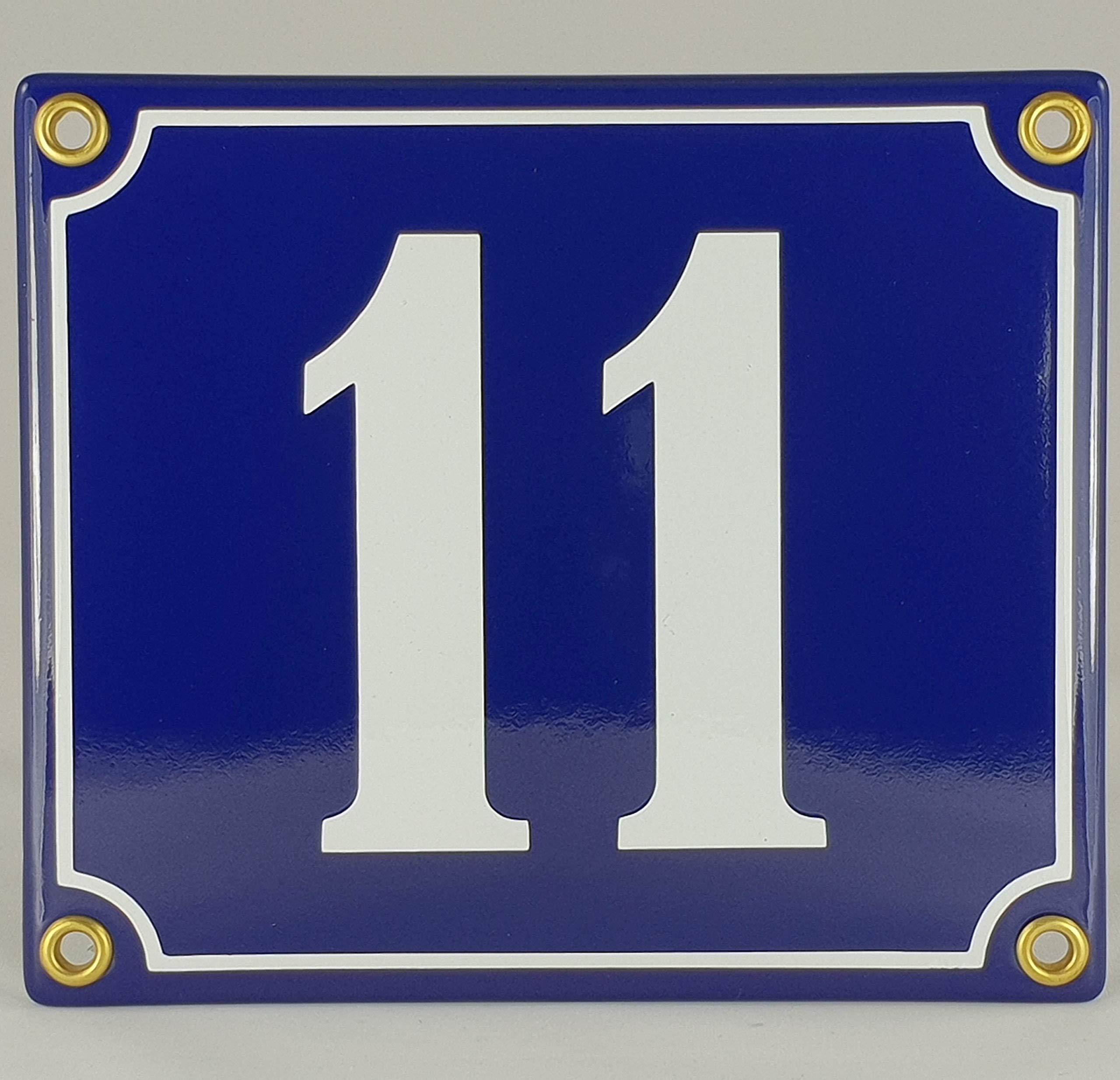 Nuéro De Aison Ovale En éail - Nuéro 7 - Bleu Et Blanc - Fait Ain