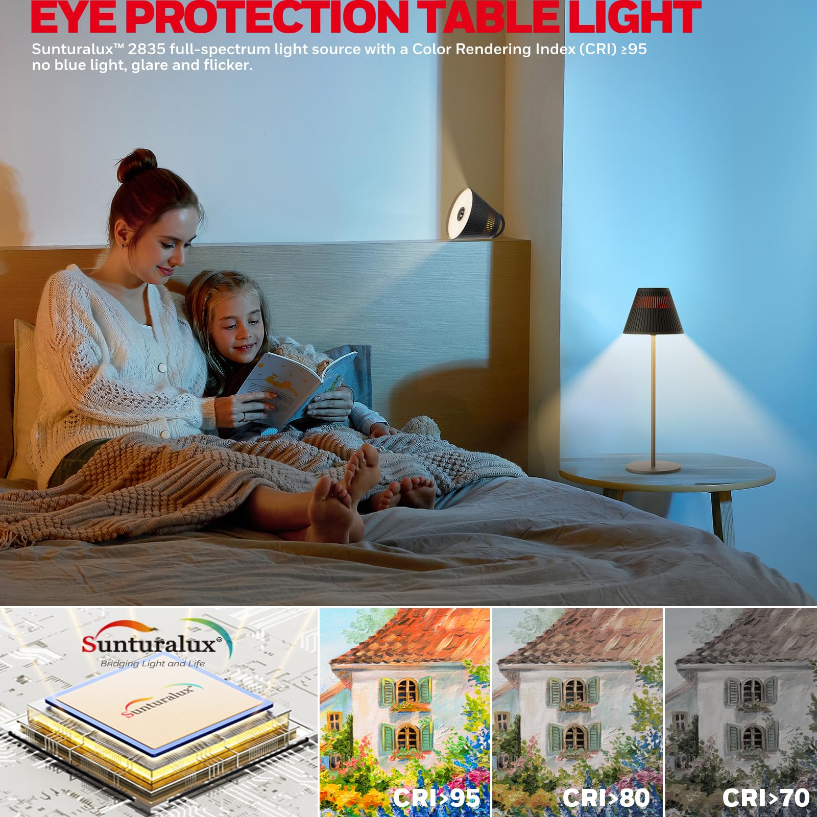 Honeywell Lampe de Table LED Sans Fil Rechargeable Lot de 2 avec RGB, 4 Modes de Couleur Lampe de Bureau Chevet Dimmable Contrôle Tactile Lampe pour Café Chambre Salon Noir