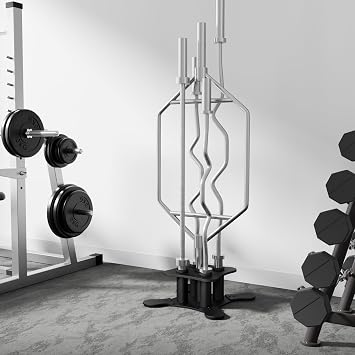 Vertical Barbell Holder for 2-Inch Olympic Bars | Bar Storage Rack for Barbells, Curl Bars, Triceps & Hex Bars