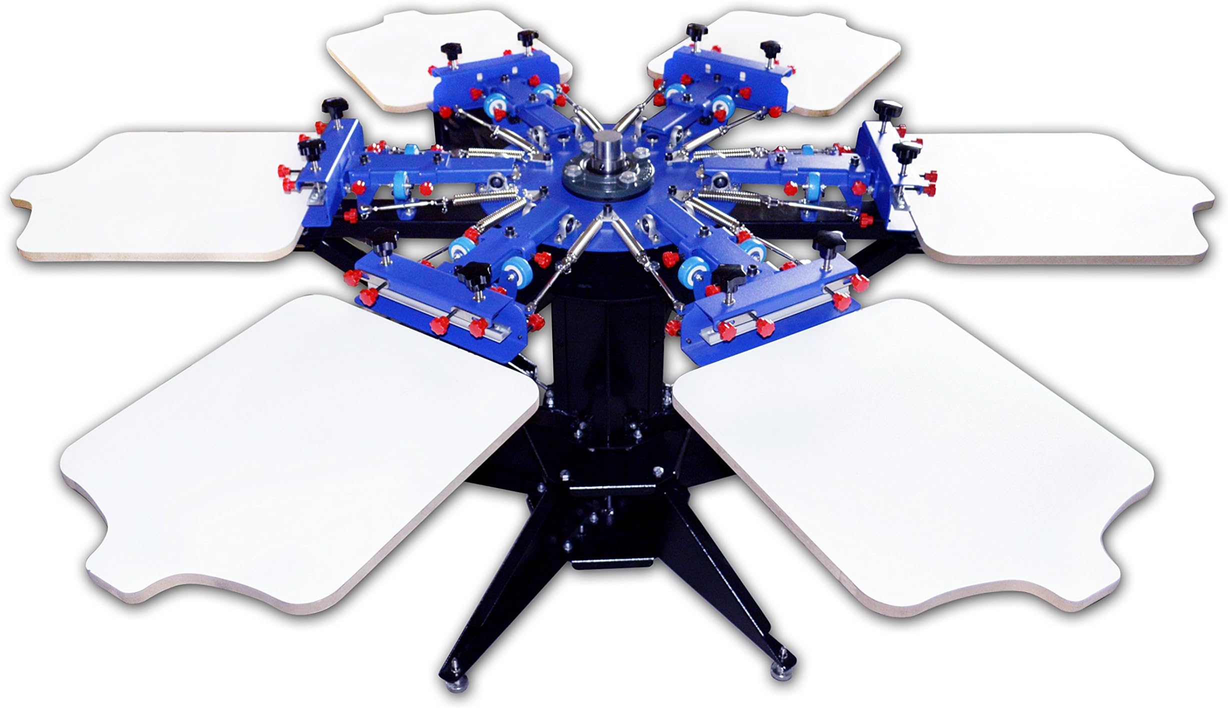 Screen Printing Machine 6 Color 6 Station Screen Printing for T-Shirt DIY Micro-Registration Screen Printing Press Silk Screen Removable Pallet