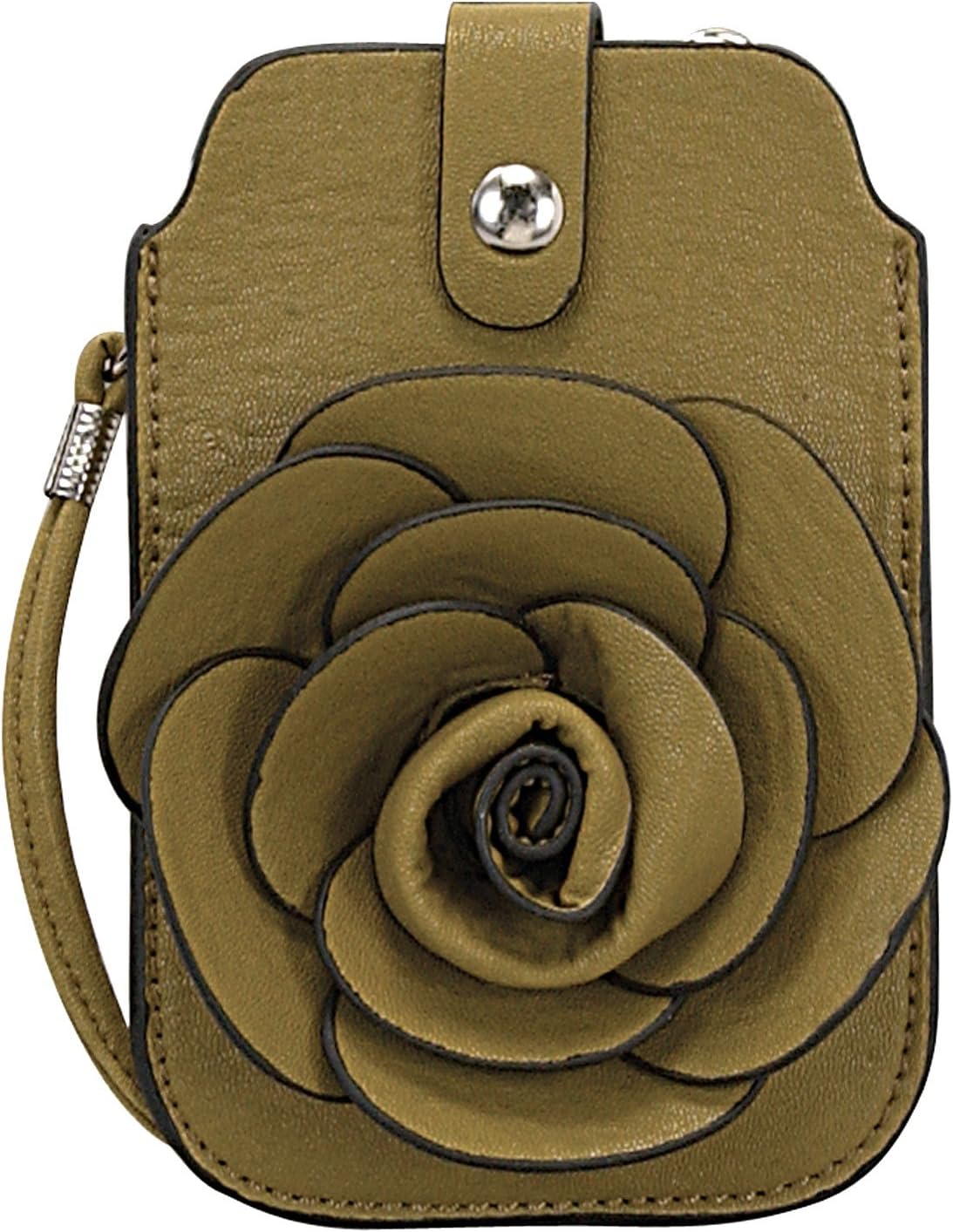 Mellow World Womens Rosette Cell Phone Case (Olive)
