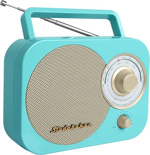 Miniatura 2 de Radio AMFM transportable Studebaker Radio en color cerceta Turquoise Red, Teal, Turquoise