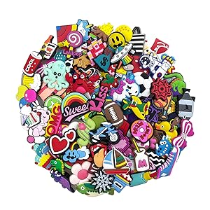35,50,100 Pcs Random PVC Shoe Charms,Garden Shoes Cute Shoe Charms Wristband Bracelet Docreation with Different Designs…