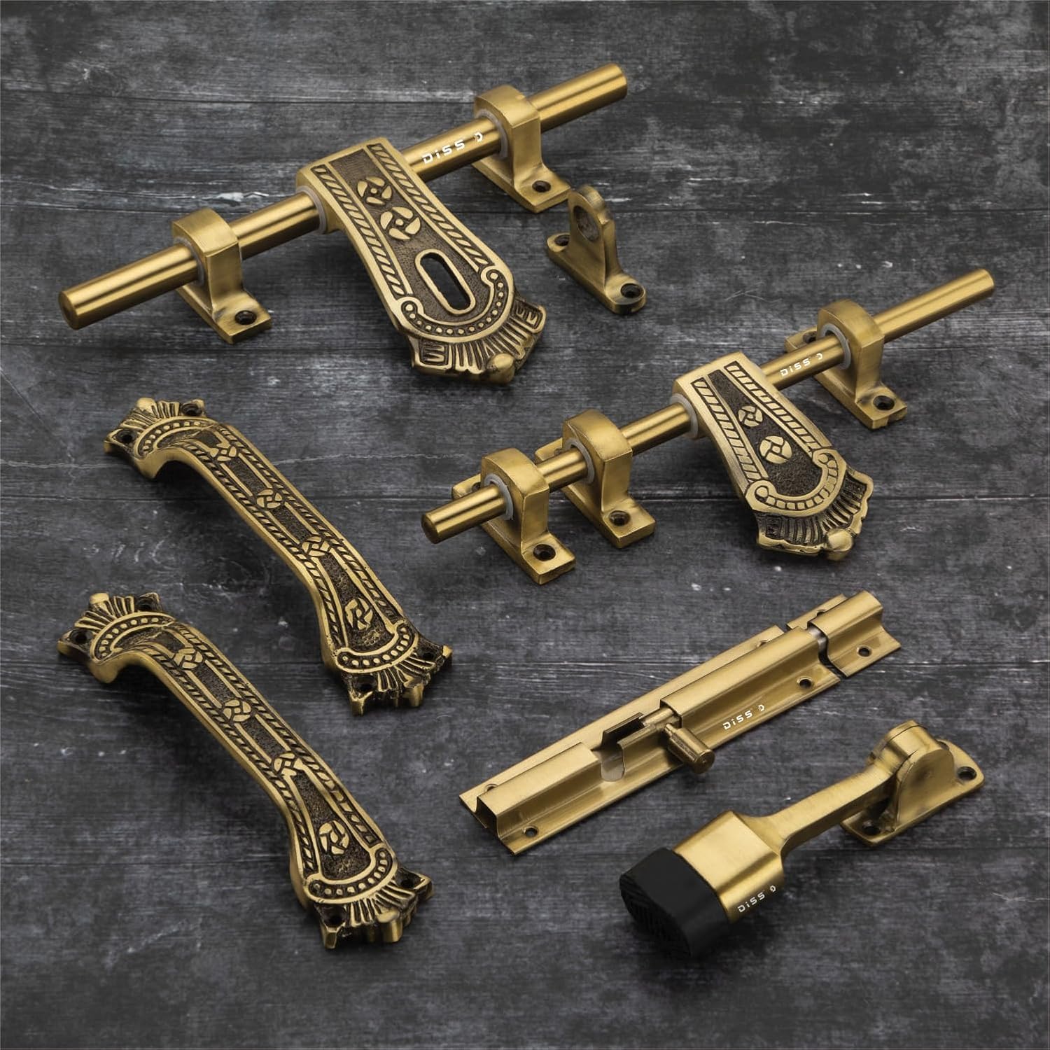 Peelite Aluminium Single Door Fitting Accessories Full Set/Kit [1 Aldrop, 1 Latch, 2 Handles, 1 Tower Bolt and 1 Door Stopper,10 Inch,Antique [ DK-02 ] ] (B0D78GS34R) Amazon Price History, Amazon Price Tracker