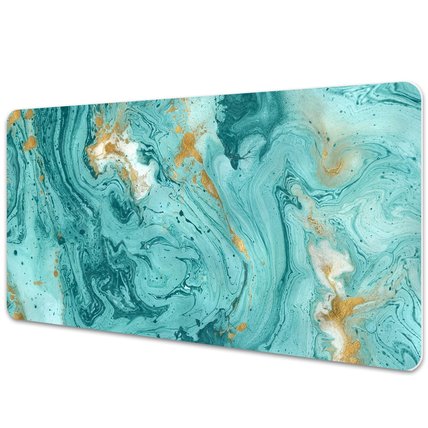 Decormat Gaming Tappetino computer da scrivania per ufficio Desk mat 120x60cm - Marmo turchese