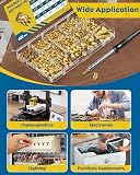 Uniclife 451 Pezzi Set Di Inserti Filettati Plastica, M2 M2.5 M3 M4 M5 M6 Inserti Termofissanti Punta Saldante & Adattatore, Inserti Termici in Ottone, Kit Dadi Zigrinati Metrici Componenti Stampa 3D - 7