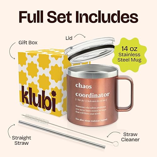 Miniatura 3 de Chaos Coordinator - Taza de oro rosa de 14 onzas, idea de regalo única para mujeres jefas, ella, mejor mamá, compañera de trabajo, gerente de