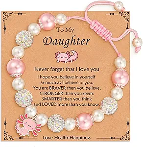Axolotl/Horse Charm Bracelet Stuff Who Loved Horse/Axolotl Valentines Christmas Birthday Jewelry Gifts for Girls Kids Daughter