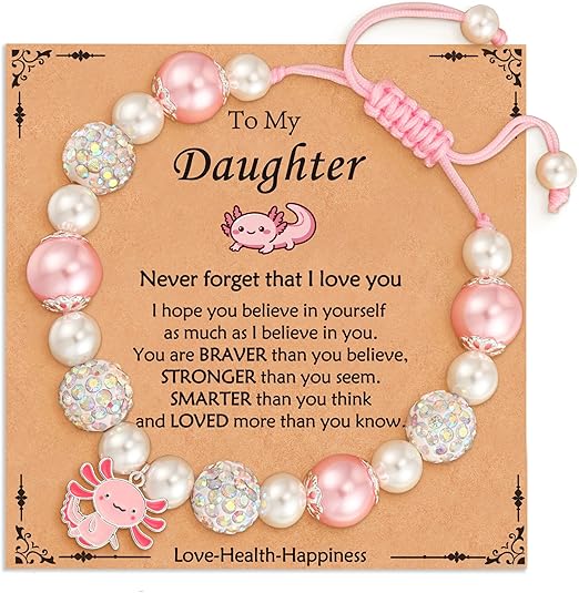 Axolotl/Horse Charm Bracelet Stuff Who Loved Horse/Axolotl Valentines Christmas Birthday Jewelry Gifts for Girls Kids Daughter