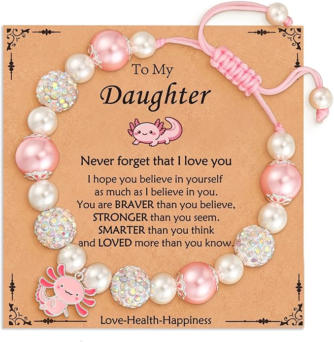 Axolotl/Horse Charm Bracelet Stuff Who Loved Horse/Axolotl Valentines Christmas Birthday Jewelry Gifts for Girls Kids Daughter