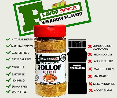 Miniatura 4 de Jollof - Condimento de arroz elaborado con hierbas y especias 100% naturales, sin artificiales ni conservantes, sin sal, sin azúcar, sin MSG,