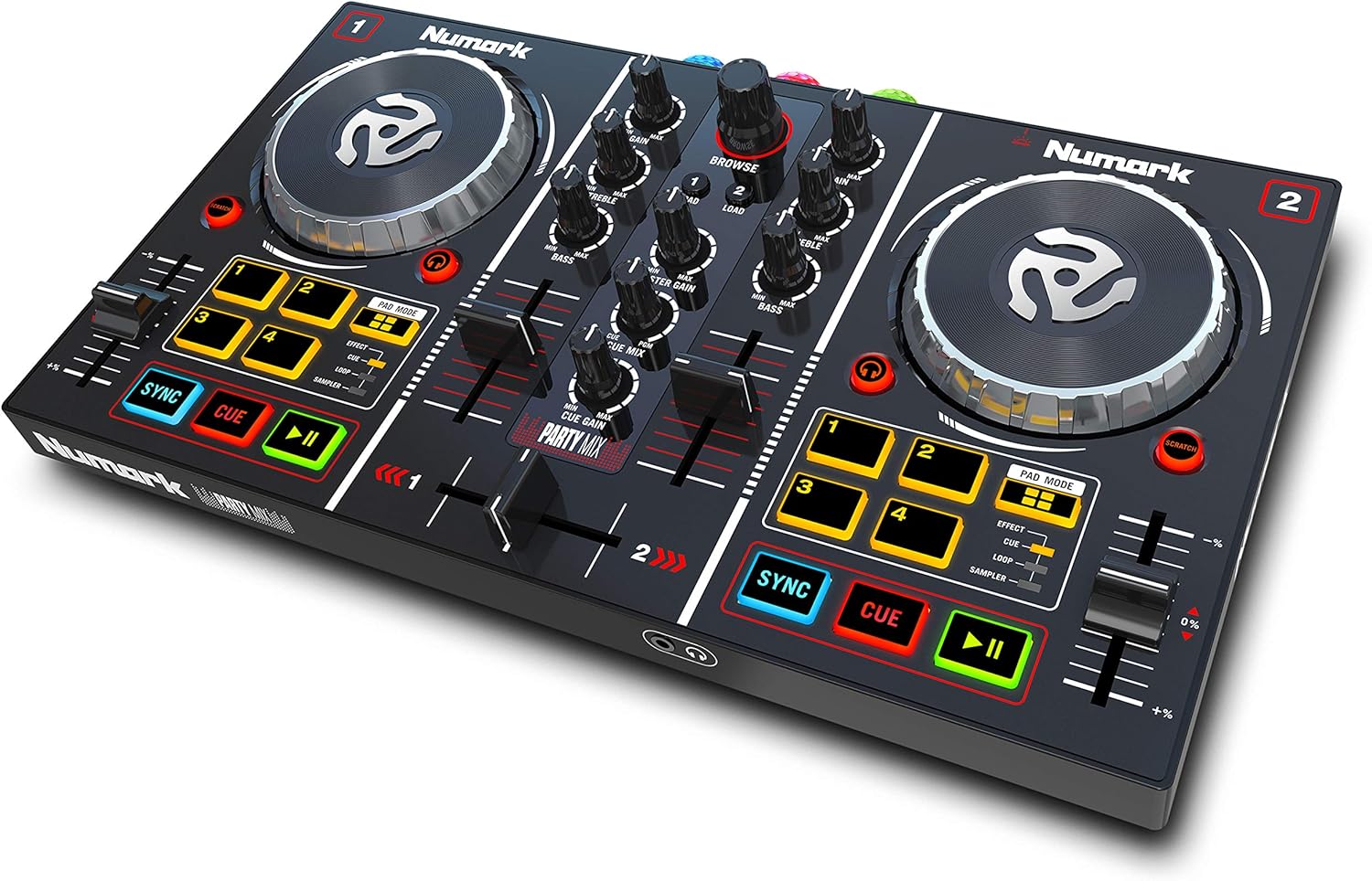 Amazon Com Numark Party Mix Complete Dj Controller Set For Serato Dj With 2 Decks Party Lights Headphone Output Performance Pads And Crossfader Mixer Musical Instruments Amazon Com Numark Party Mix Complete Dj Controller Set For Serato Dj With 2 Decks Party Lights Headphone Output Performance Pads And Crossfader Mixer Musical Instruments
