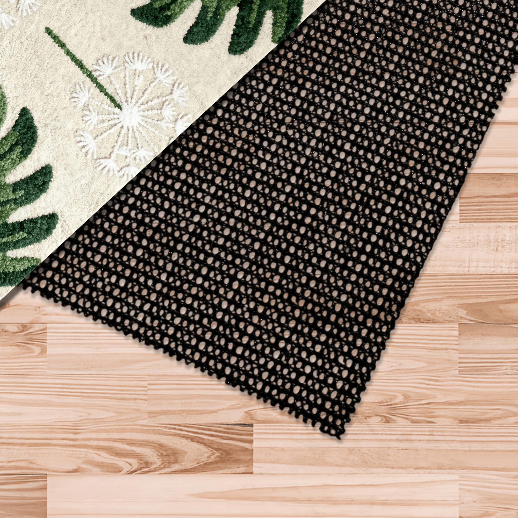 sous Couche Antidérapante 195 x 210 cm Anti Glisse sous Tapis Antidérapant en PVC Universal pour Matelas Canapé Chaises Coussin Voiture, Noir