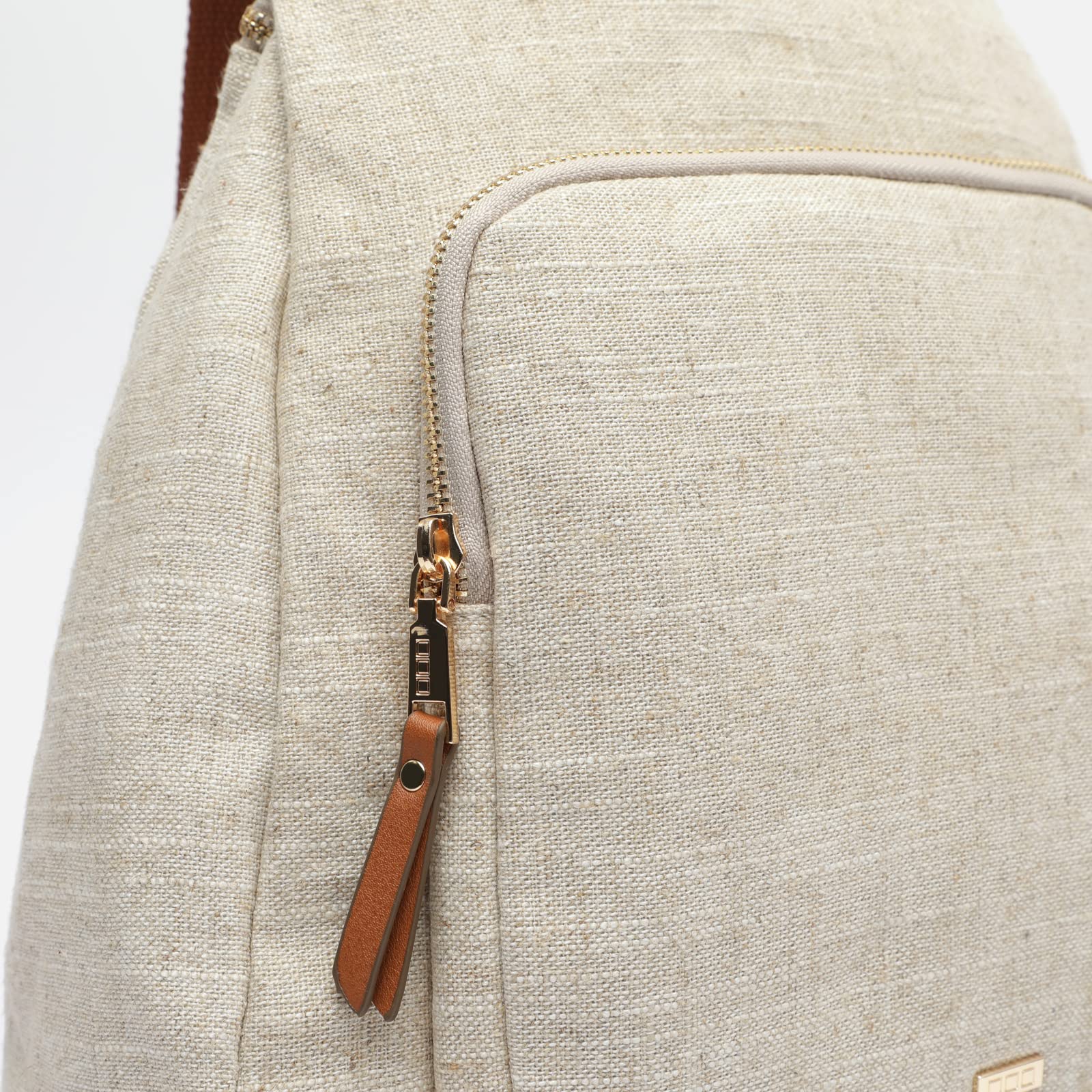 MISAKO Kursi mochila antirrobo de tela Mujer - Kursi Natural 41 X 32 X 12 cm