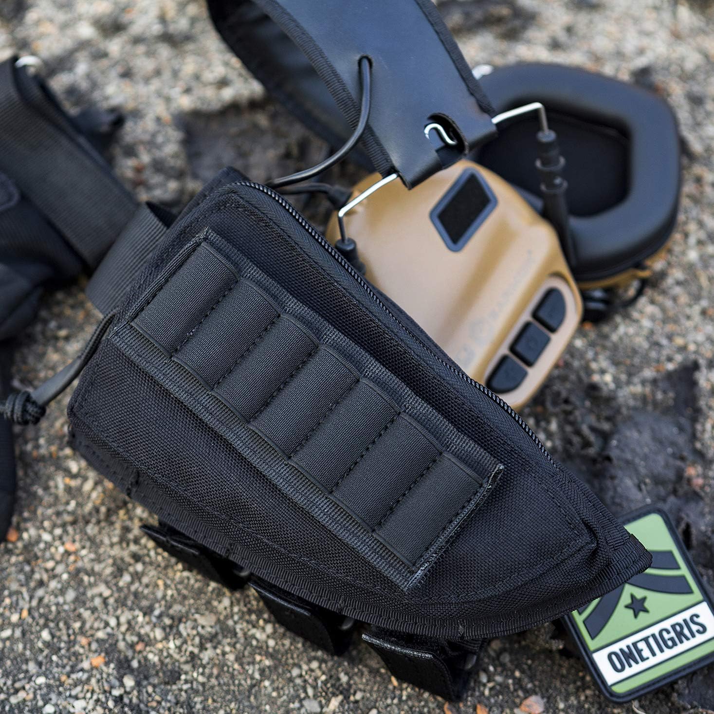 OneTigris Tactical Buttstock Shotgun Rifle Shell Holder Cheek Rest Pouch (Black) : Sports & Outdoors