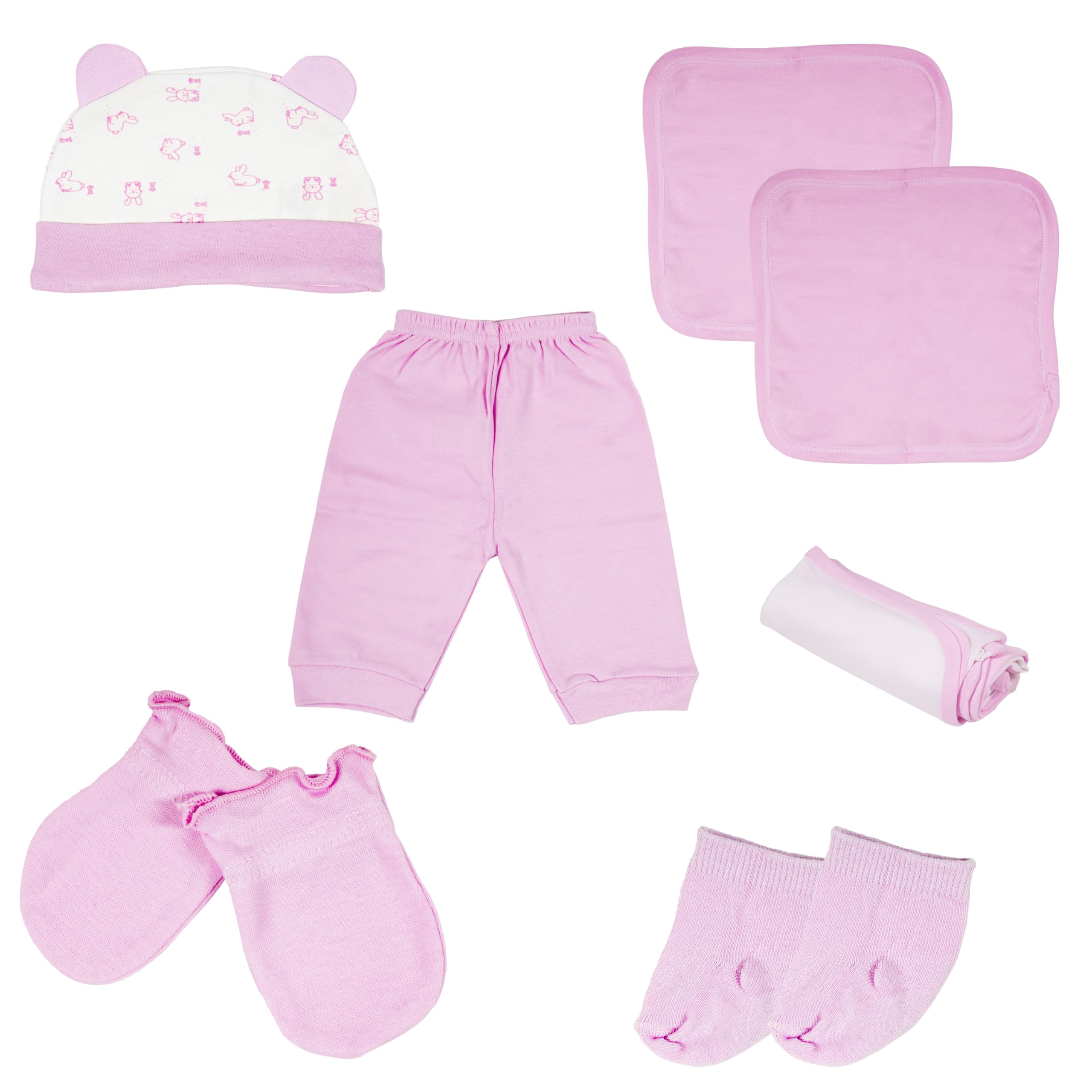 Set de regalo para niña recién nacida, 10 piezas, Rosado, 0 mes
