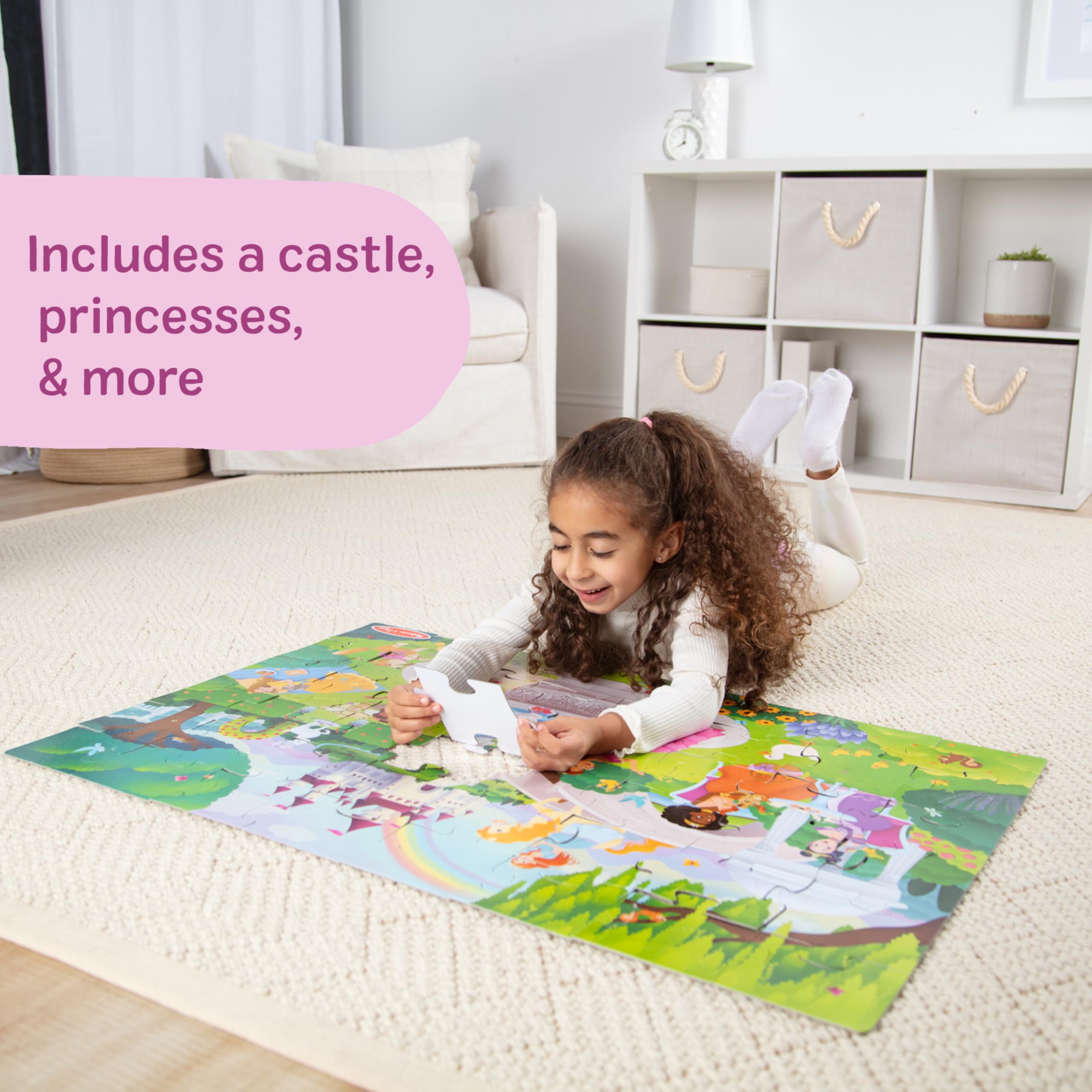 Melissa & Doug Neu! Fairy Tale Castle Bodenpuzzle 48 Teile