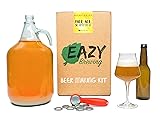 Eazy Brewing®Kit de elaboración de cerveza de 5 litros - Cerveza rubia (Pale Ale) - Caja de regalo para preparar su propia cerveza artesanal – Instrucciones en Español