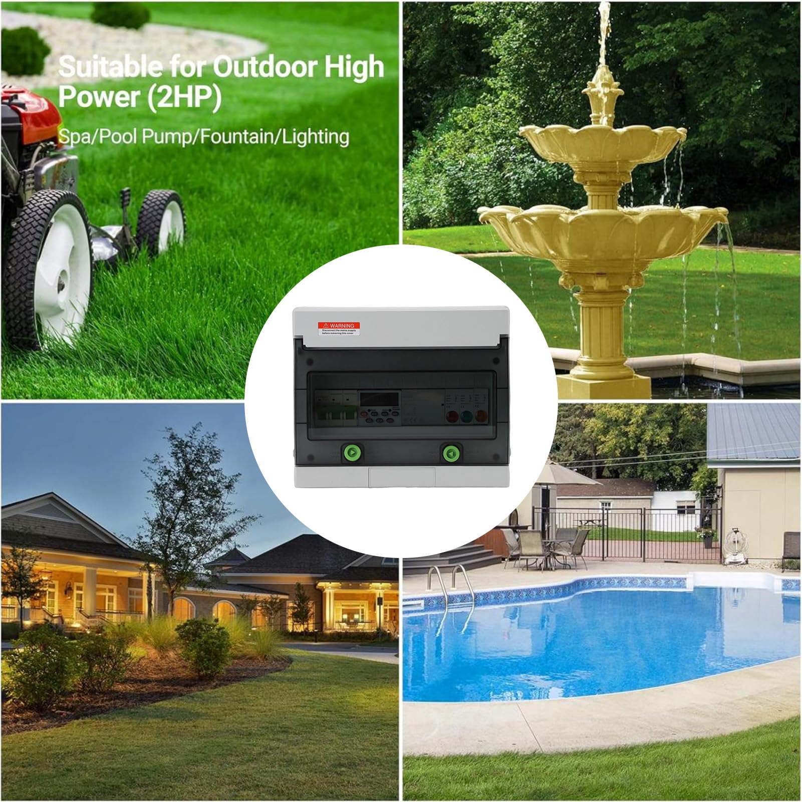 Digitale Zeitschaltuhr, 380 V, 7 Tage programmierbarer digitaler Zeitschalter, 16 Ein-/Aus-Einstellungen, IP65-Pool-Timer, Außentimer für Poolpumpe, Lichter, leistungsstarke