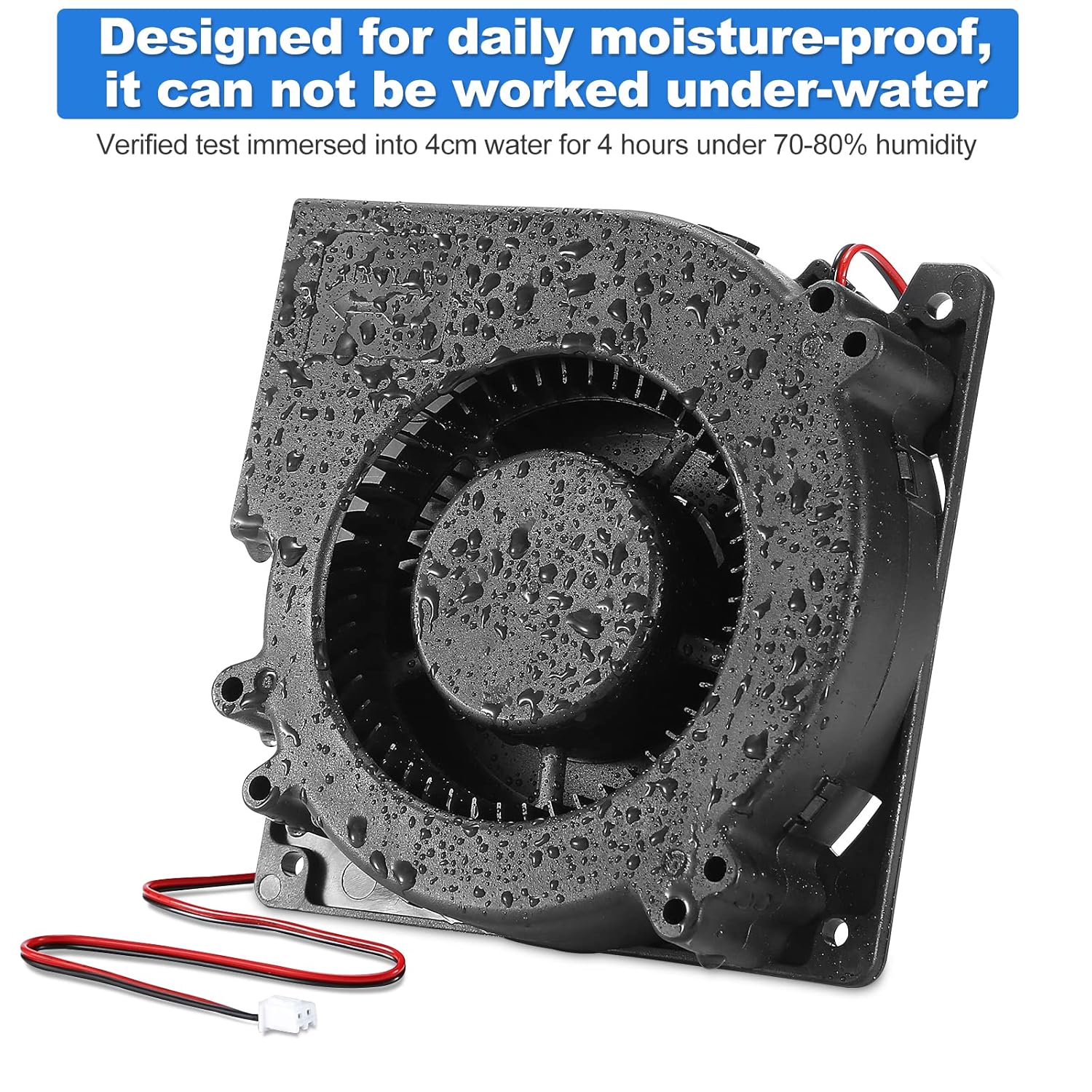 PANO-MOUNTS 12V DC Blower Fan 120x32mm (4.72") Brushless Exhaust High Airflow 3000RPM - 2-Pin Moisture-Proof Cooling Fan for Inflatable, Car Audio Amp