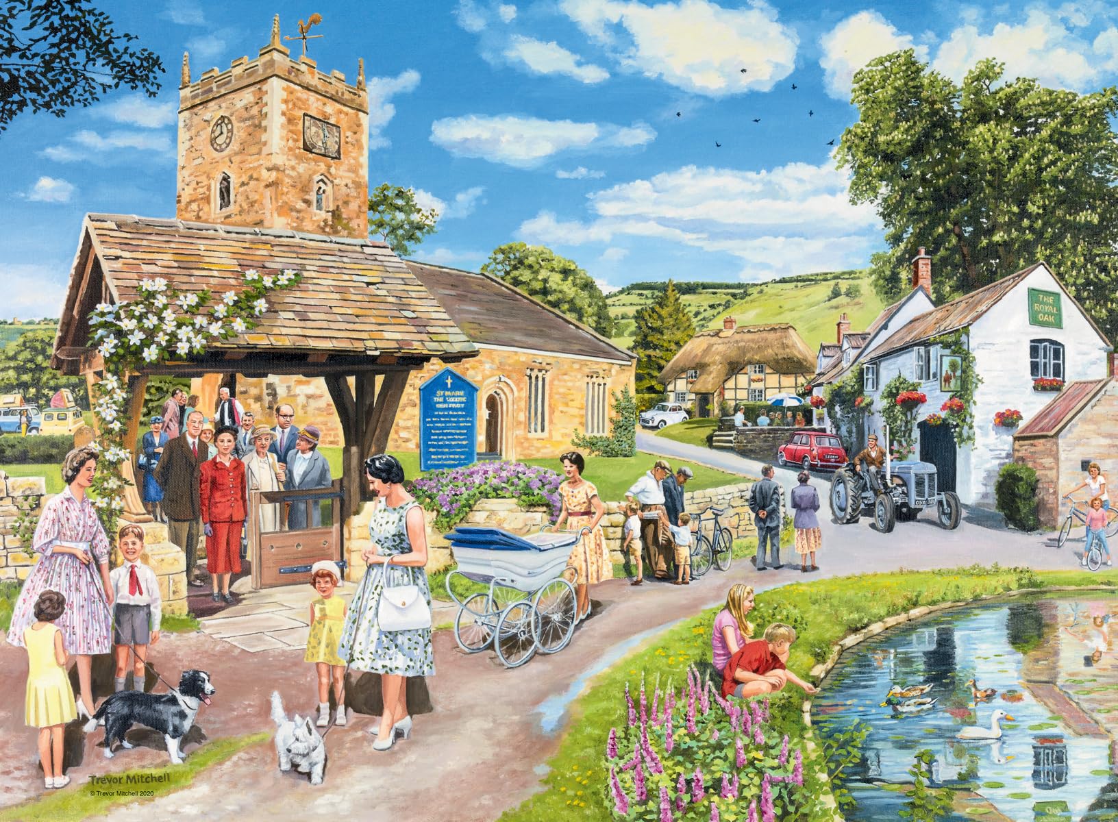 Ravensburger Happy Days No.3 Countryside Nostalgia 4x 500 Piece Jigsaw Puzzles for Adults and Kids Age 10 and Up