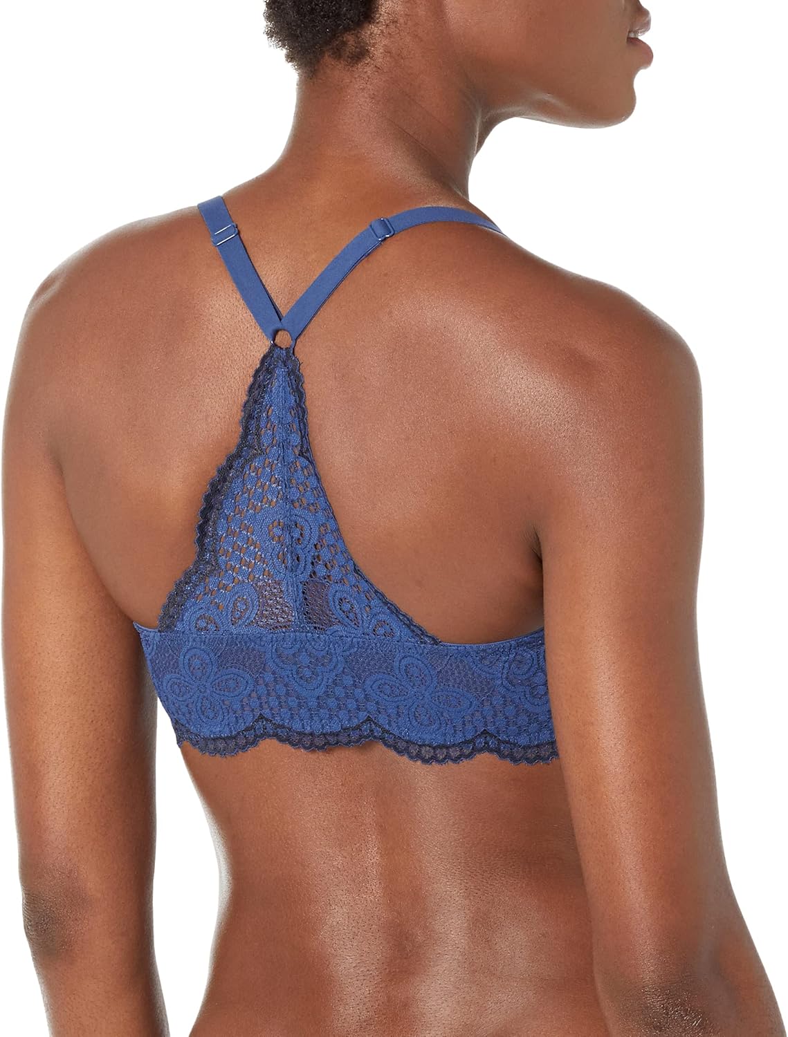 Maidenform Women's One Fab Fit T-shirt Bra, Lightly-lined Underwire Bra, Racerback (Retired Colors) 34B Navy Eclipse/Black
