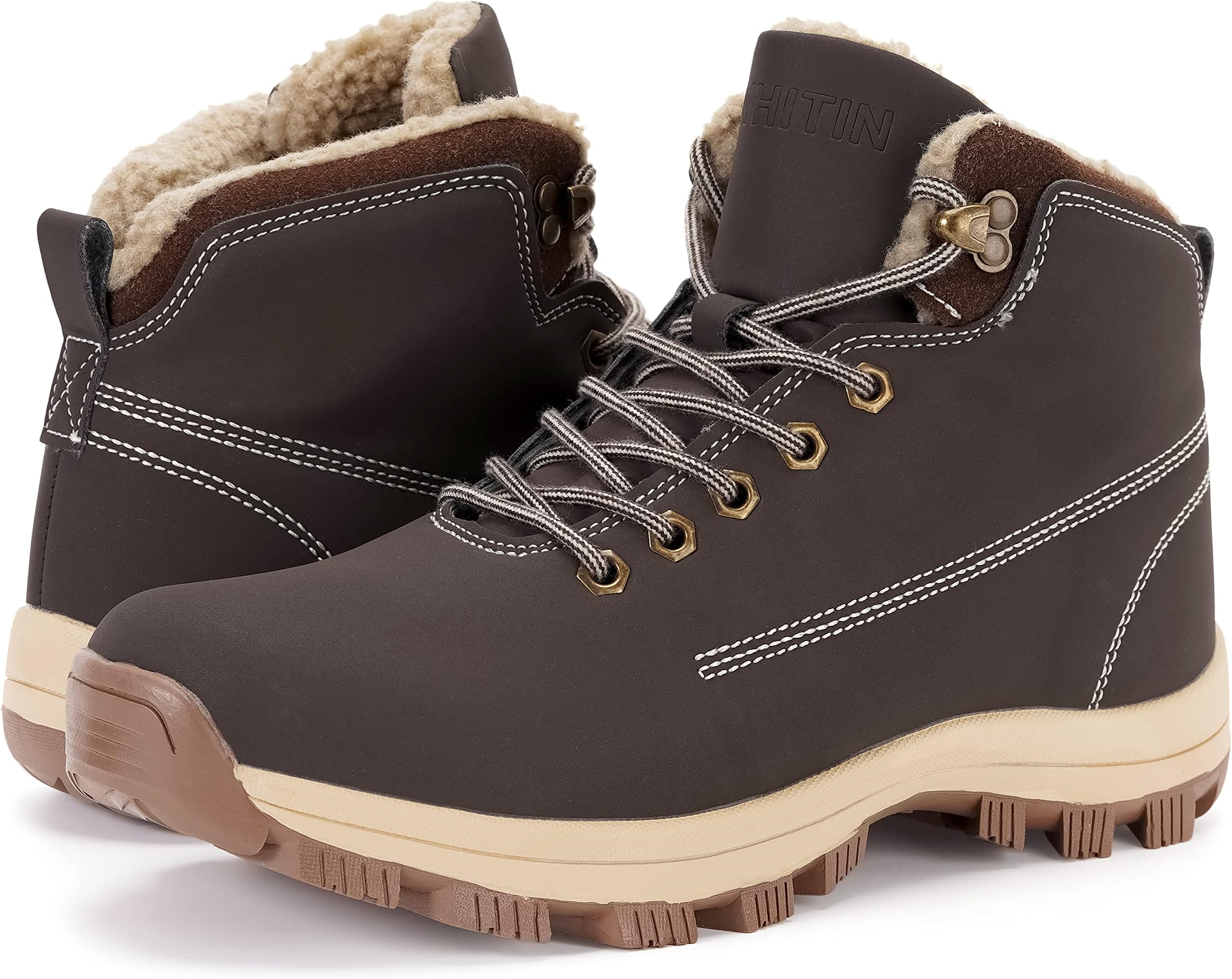 WHITIN Men's Waterproof Cold-Weather Snow Boots