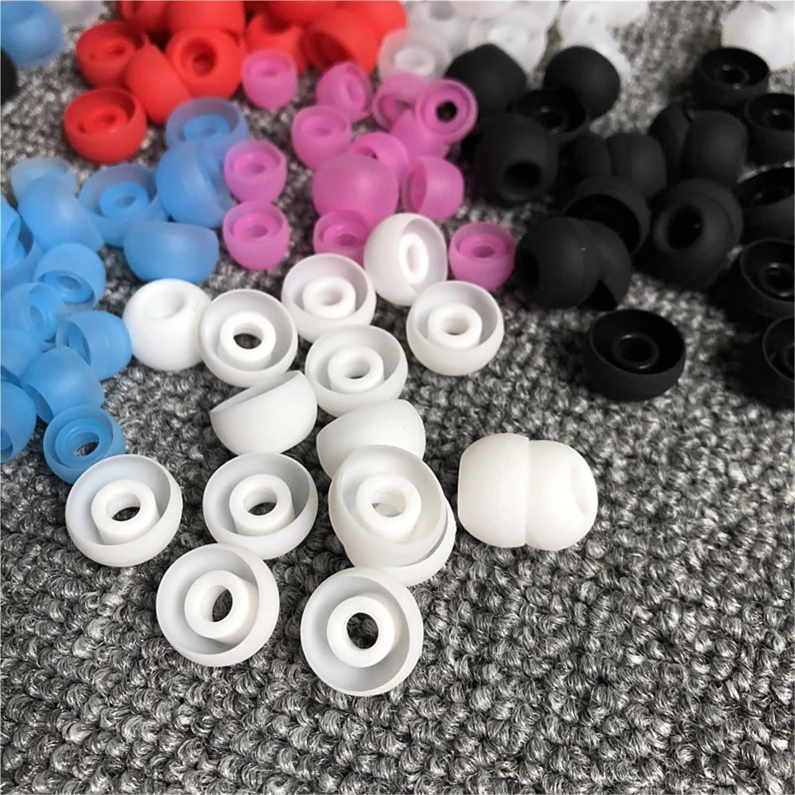 500 gommini in silicone per auricolari, morbidi cuscinetti per cuffie, accessori di ricambio (bianco, L)