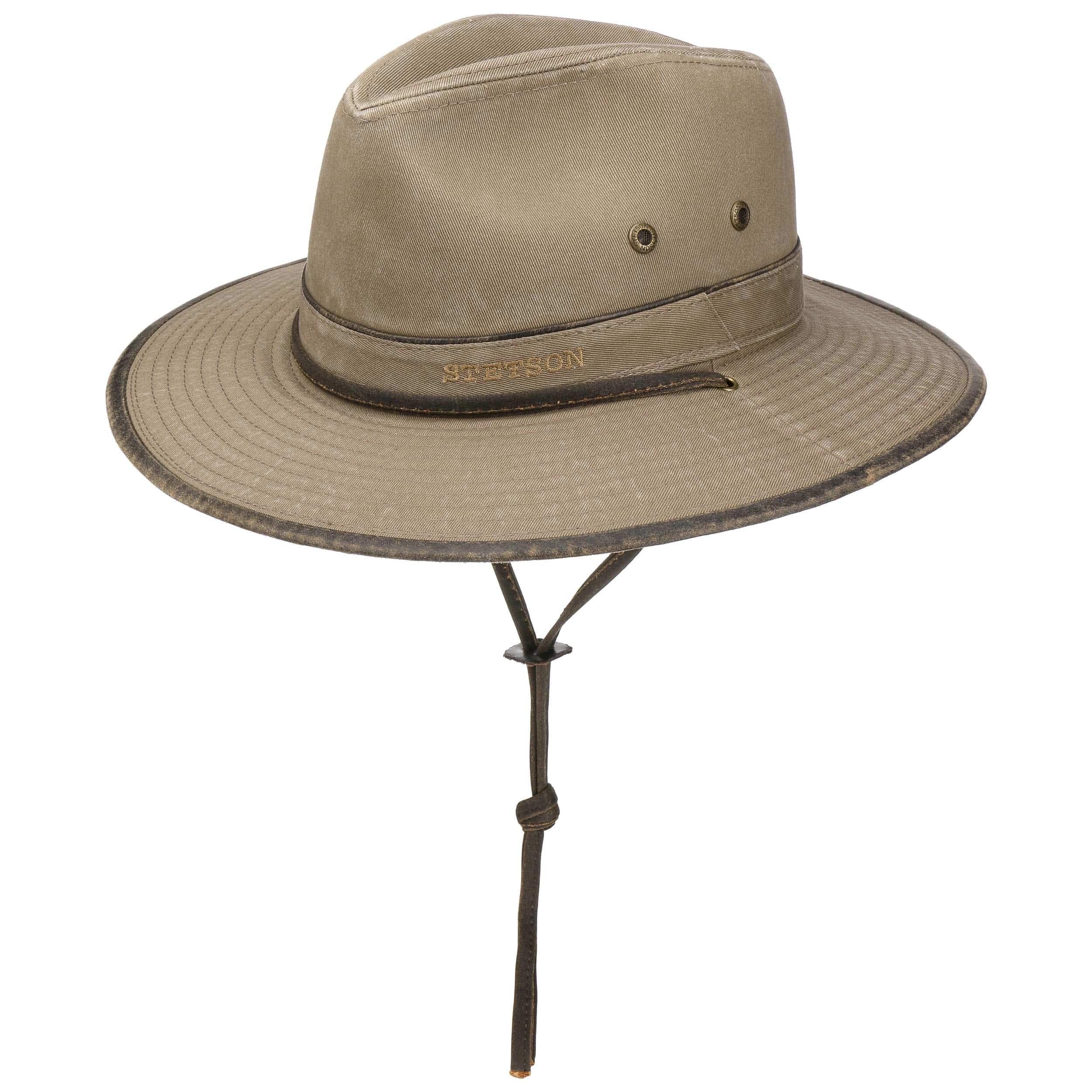 Stetson Sombrero Traveller de Algodón Tarnell Hombre Primavera Verano Protección UV 40 Tela con Ojales de Ventilación