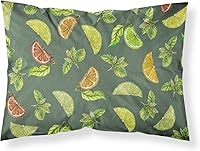 Vista 13 de Caroline's Treasures BB5143PILLOWCASE Limones y Limes on Pink Fabric Funda de almohada estándar, ligera, súper suave, fácil de cuidar, decorativa