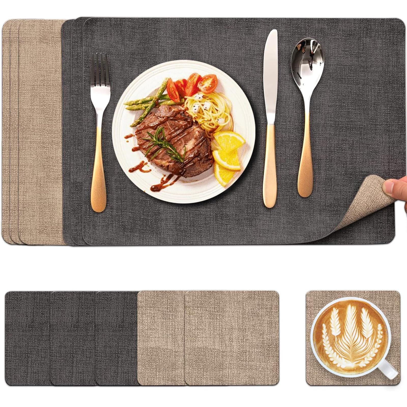 Sadodo Placemats and Coaster Set of 6