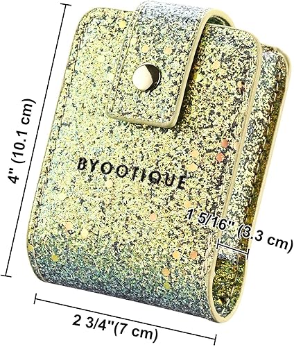 Vista 5 de BYOOTIQUE Estuche de maquillaje para lápiz labial con espejo, portátil, para brillo de labios, bolsa de cosméticos, organizador de maquillaje, bolsa