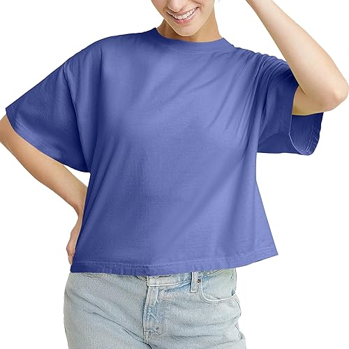 Miniatura 5 de Hanes Originals camiseta corta con cuello redondo para mujer 100 algodón