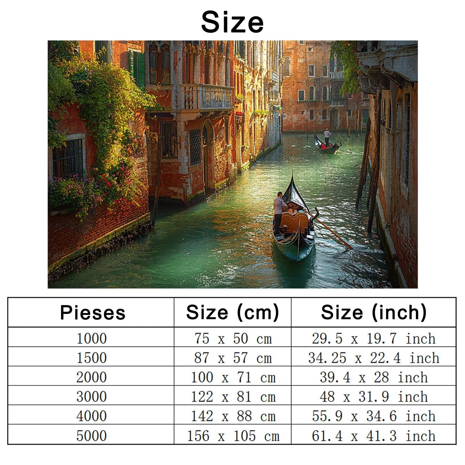 Puzzle dla dorosłych 4000, weneckie puzzle dla dorosłych, układanki krajobrazowe, 4000 elementów, drewniane puzzle z wykwintnym pudełkiem, niemożliwe puzzle do dekoracji wnętrz, prezenty dla kobiet