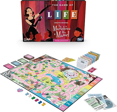 Miniatura 2 de Hasbro Gaming The Game of Life: The Marvelous Mrs. Maisel Edition Juego de mesa; inspirado en la serie Prime Video Original de Amazon