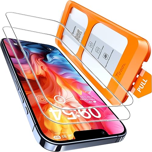 Miniatura 22 de TOCOL Protector de pantalla de privacidad para iPhone 15 9H+ dureza de vidrio templado cobertura completa Protector de pantalla fácil instalación 2