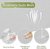 Vista 4 de Cama elevada pequeña para perros de 22 pulgadas, cuna refrescante para cachorros con malla transpirable lavable extraíble, camas elevadas