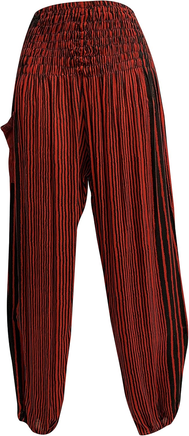 Indian Bohemian Gypsy Ethnic Striped Print Yoga Cotton Harem Pants