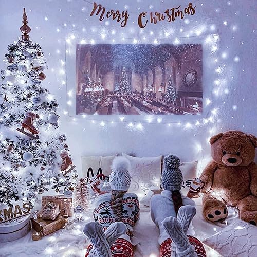 Miniatura 275 de JMEXSUSS Tira de luces de Navidad multicolor de 163 pies con 500 luces LED para exteriores, resistente al agua, alambre transparente, luces Varios