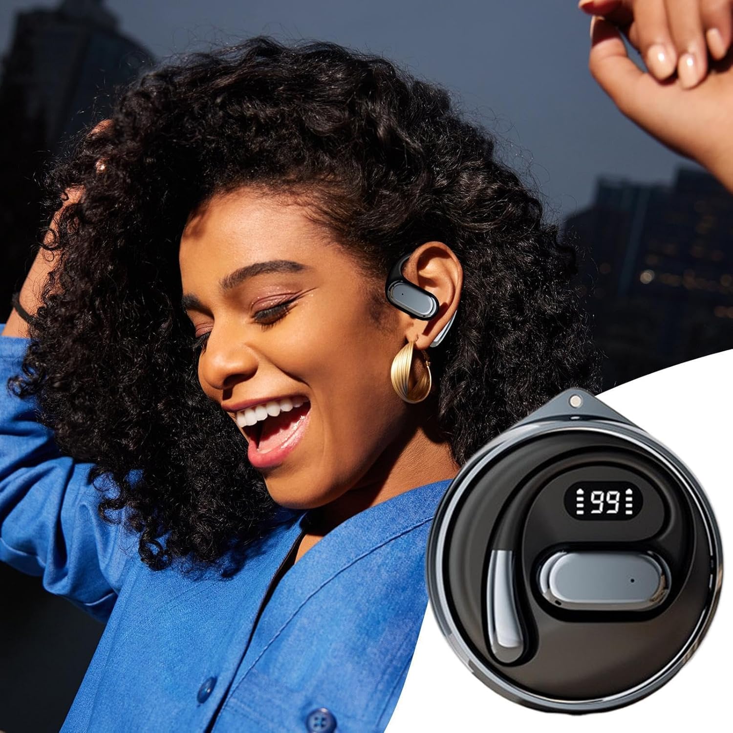 Translator Earbuds -Language Smart Translation Wireless Headset, Real-Time Language Translator Earphones, Travel Wireless Headphones for Easy Communication in Over 40 Languages (Black)