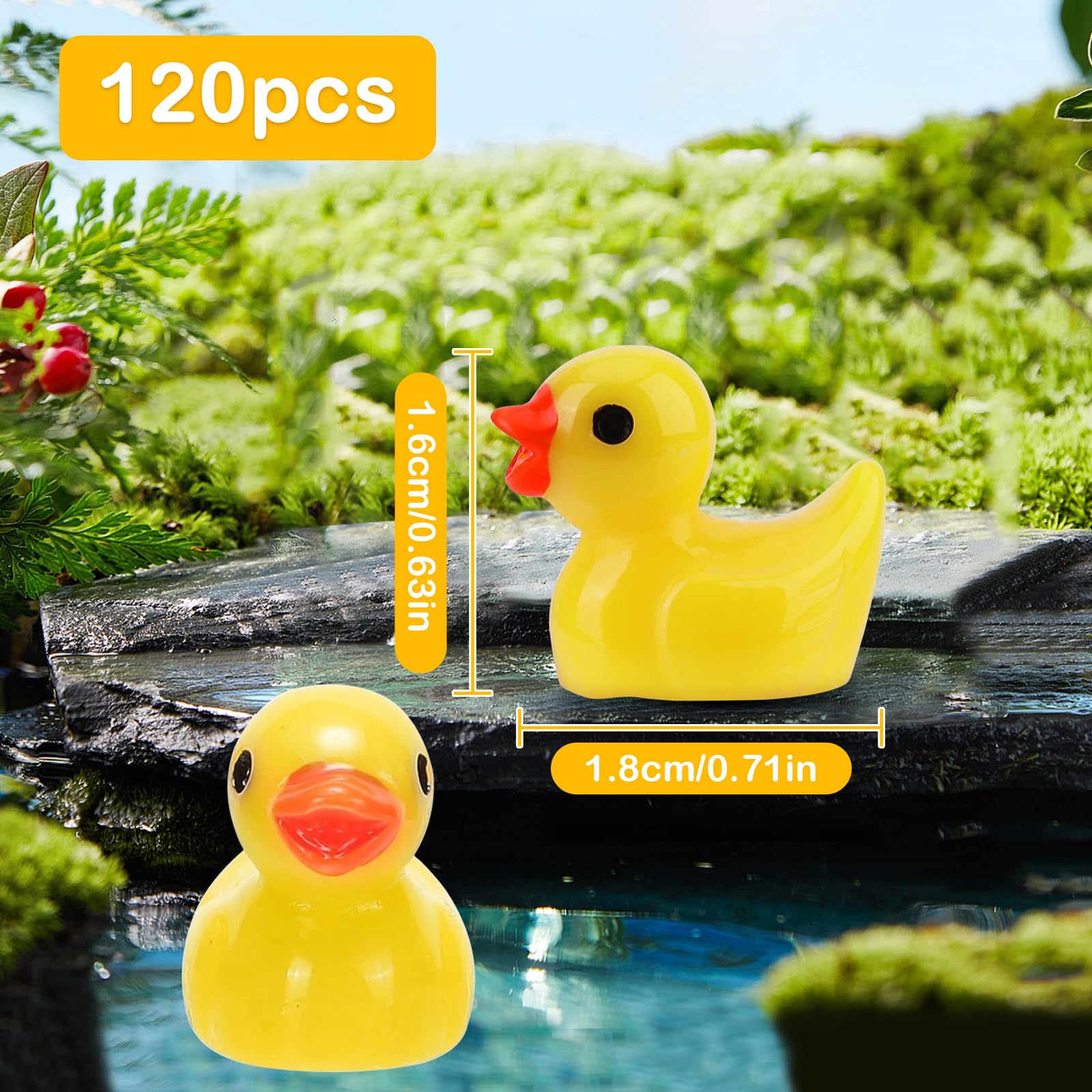 SUJEBKC 100 Pièces Mini Canards De Noël En Résine, Canard