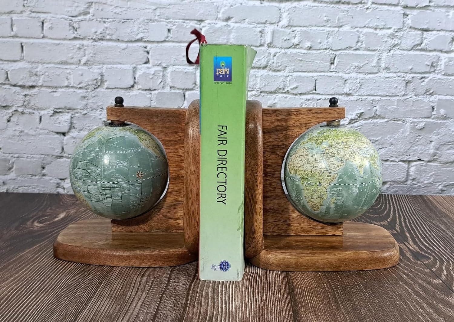 NAUTICAL COLLECTION | Decorative Globe bookends for Office, Kitchen, Living Room, Home Décor and Gift Item,Book Selves Holder Modern Style Bookend
