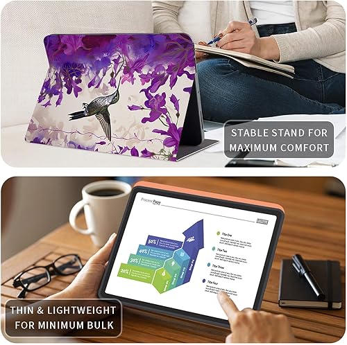 Vista 315 de Funda para Kindle de 6 pulgadas (11.ª generación, versión 2024/2022) delgada de piel sintética, ajustable, multiángulo, Smart Shell con función