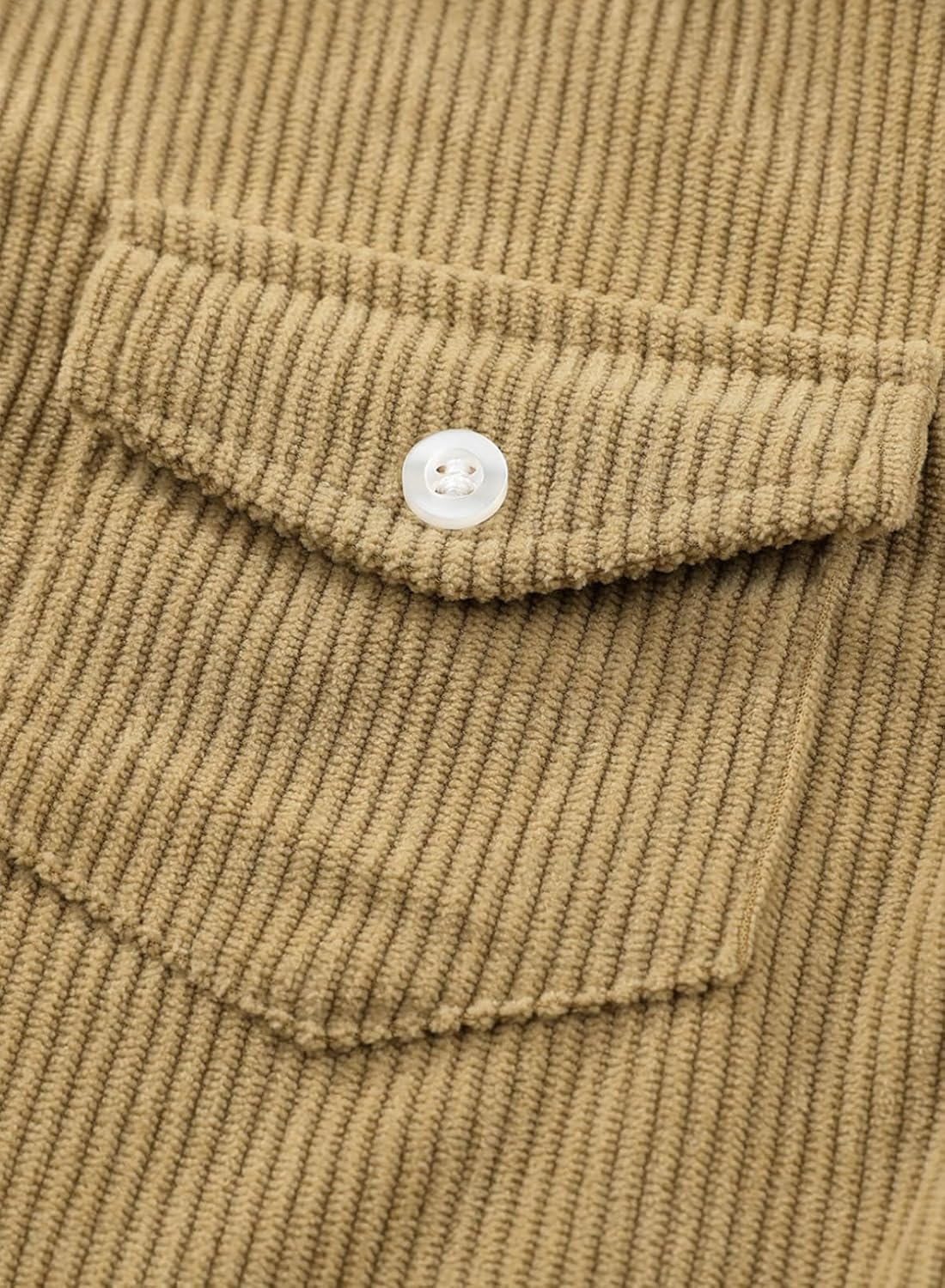 blibean Boy Corduroy Long Sleeve Shirt Shacket with Pockets Size 6-15 Years Old - Image 9