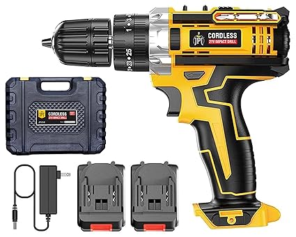 The JPT Portable 21V Yellow Cordless Drill Machine with 3/8