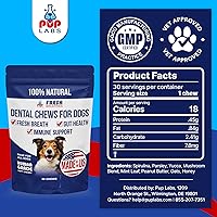 Vista 8 de Fresh Breathies, masticables dentales totalmente naturales para perros, tratamiento del aliento de perro que apoya la salud intestinal y el sistema