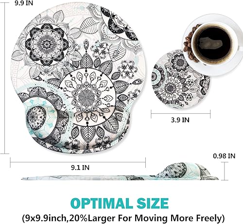 Miniatura 7 de AIMSA Alfombrilla ergonómica para mouse con soporte de muñeca, alfombrilla de mouse de gel antideslizante con base de poliuretano para reposamuñecas