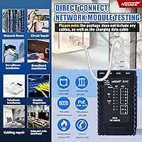 Vista 7 de YILTION NF-468CS Network Cable Tester Telephone & Continuity Tester Ethernet Cable Mapper for RJ45/RJ11/RJ12/CAT5/CAT6/POE Test UTP/STP Network Test